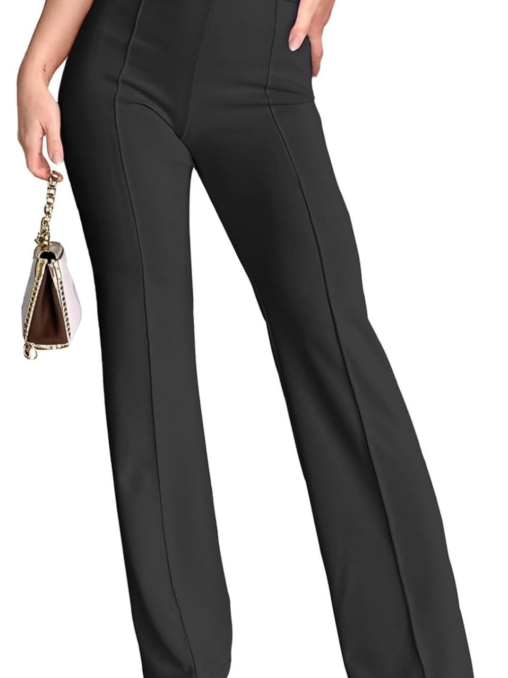 Amazon Black Women's Wide-Leg Ponte Pants - Picture 2 of 3